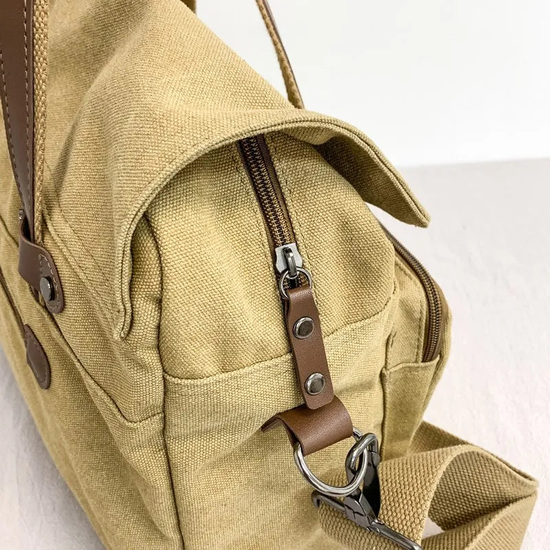 Nathan | Men's Vintage Canvas Large Crossbody Messenger Travel Bag