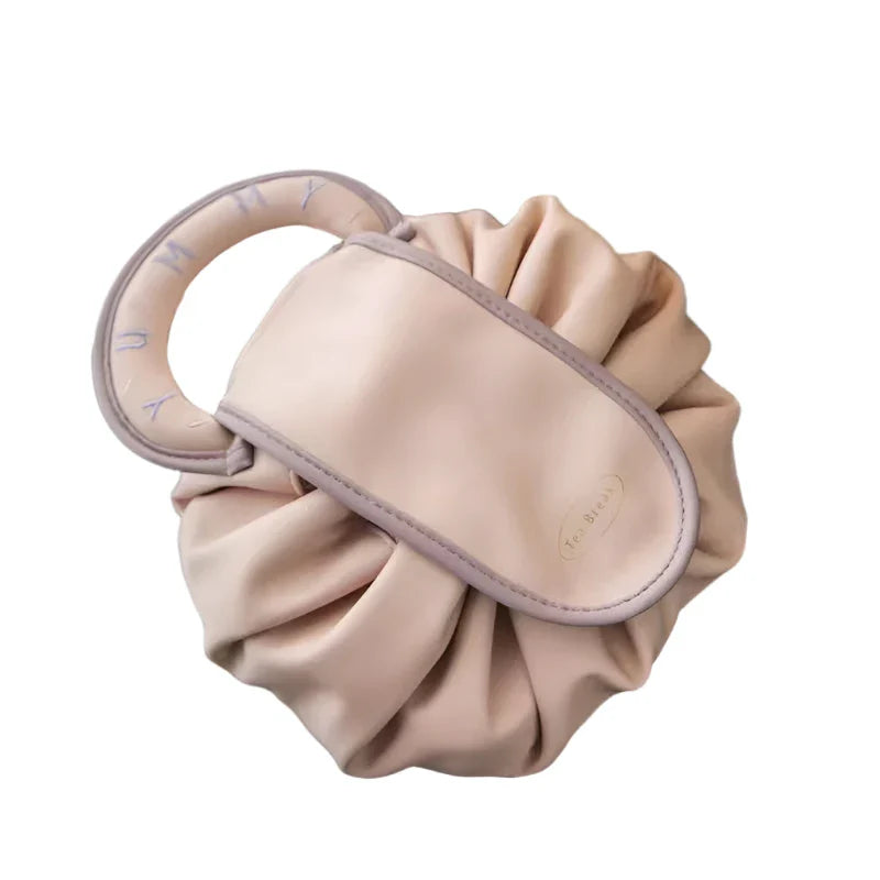 Women's Large Foldable Drawstring Cosmetic Makeup Travel Bag