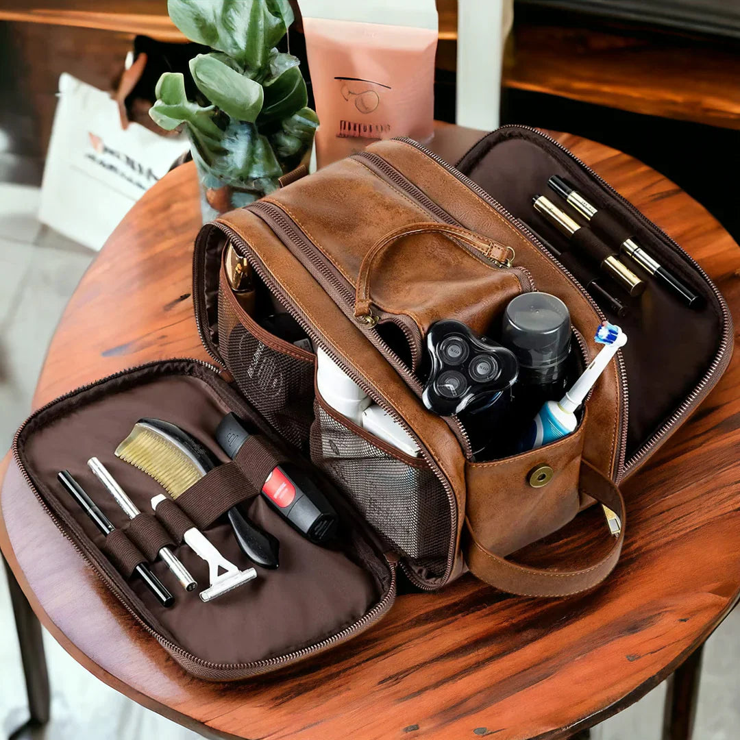 Jason | Men’s Leather Toiletries Bag
