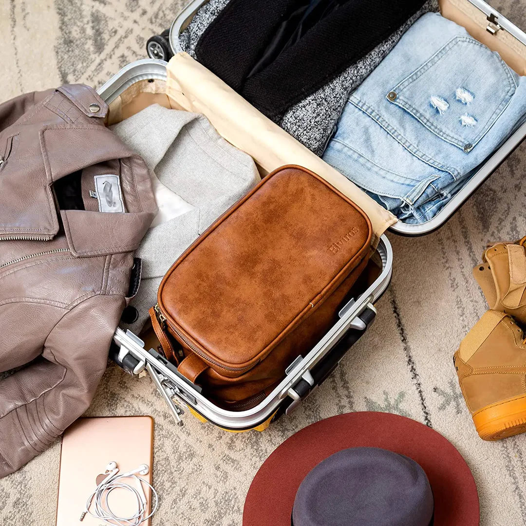 Jason | Men’s Leather Toiletries Bag