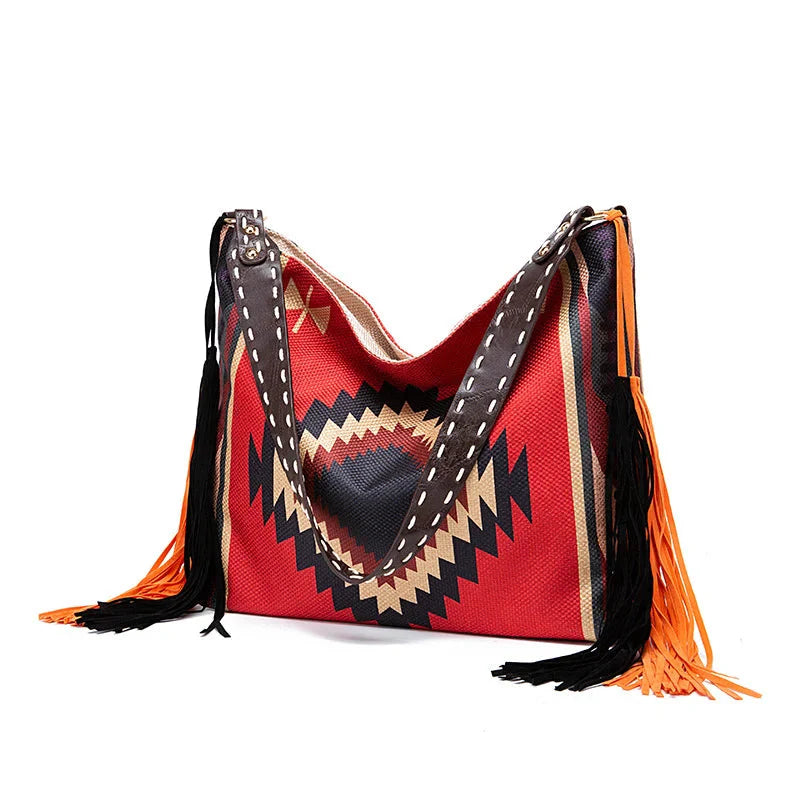 Women Shoulder Bag Woven Knot Detail Casual Carry Bag