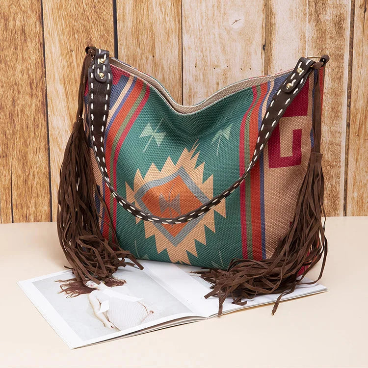 Women Shoulder Bag Woven Knot Detail Casual Carry Bag