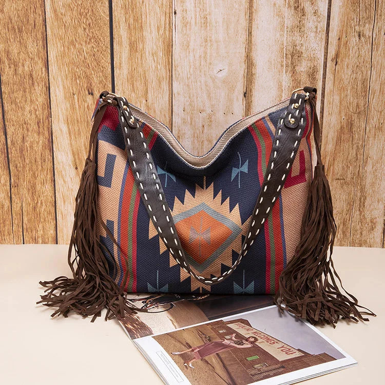 Women Shoulder Bag Woven Knot Detail Casual Carry Bag