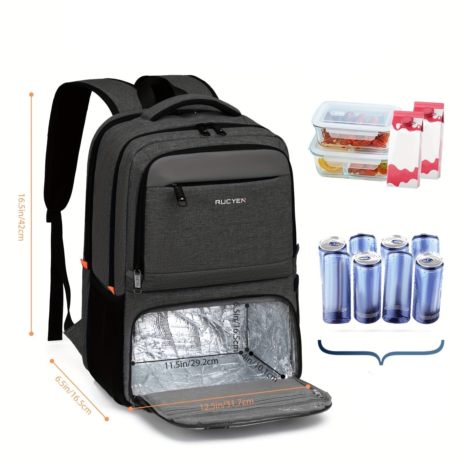 Trail | RFID-Secure Travel Backpack with Insulated Lunch Compartment