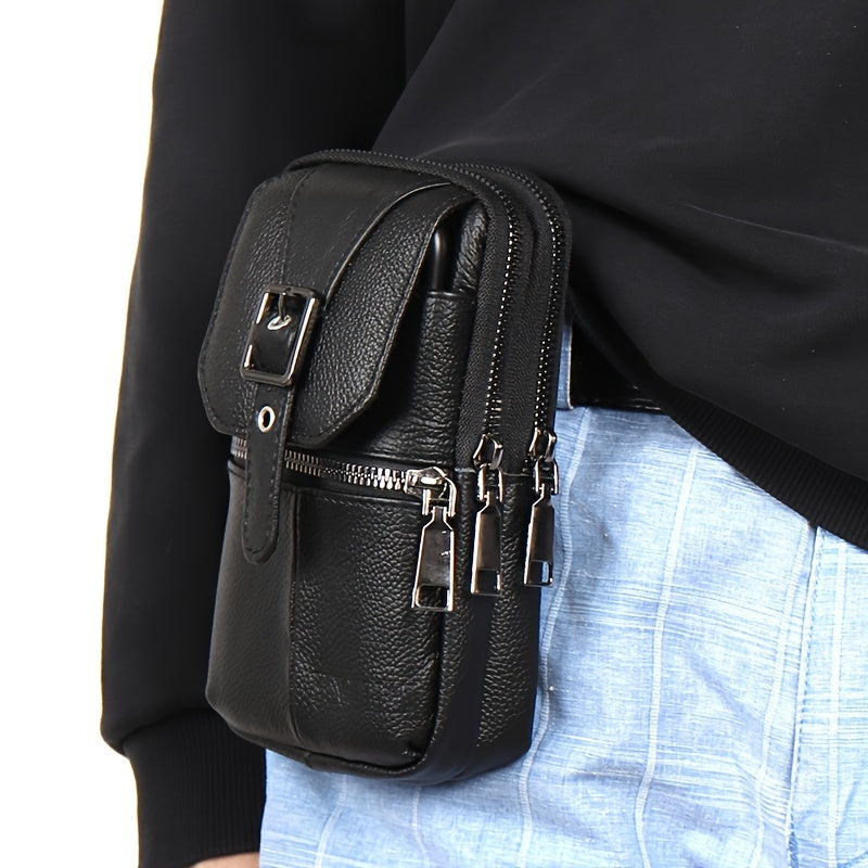 Men's Genuine Leather Anti-Theft Crossbody Bag