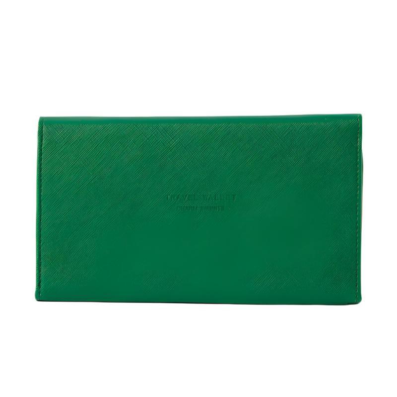Green Travel Wallet Passport Holder