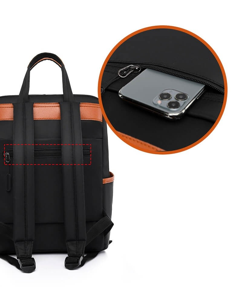 Lightweight Anti-Theft Travel Backpack with Hidden Zipper Security