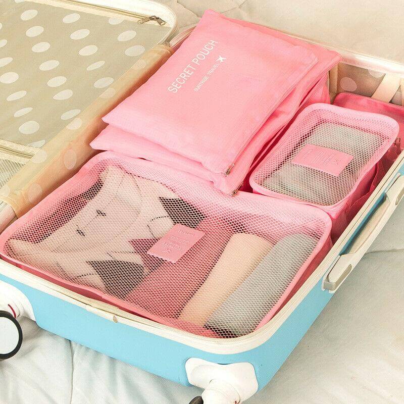 6-Piece Luggage Packing Organizer Set for Space Saving Travel
