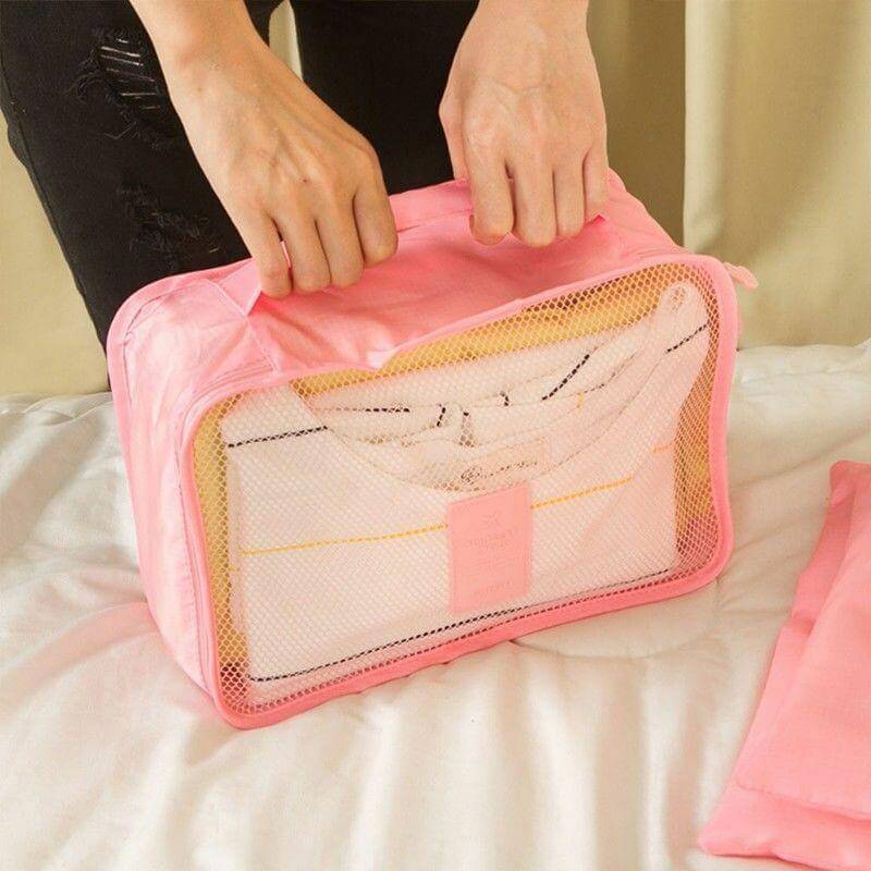 6-Piece Luggage Packing Organizer Set for Space Saving Travel
