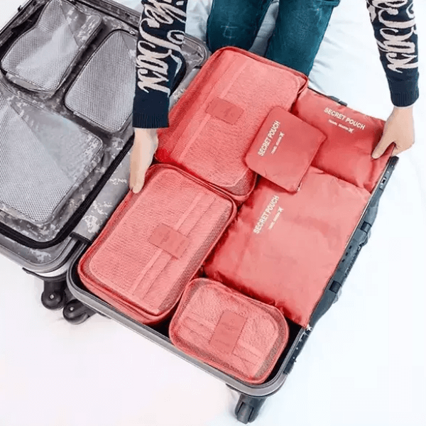 6-Piece Luggage Packing Organizer Set for Space Saving Travel