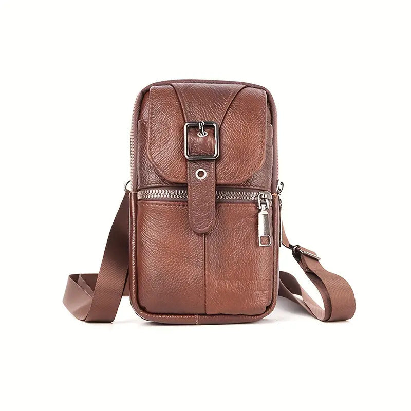 Men's Genuine Leather Anti-Theft Crossbody Bag