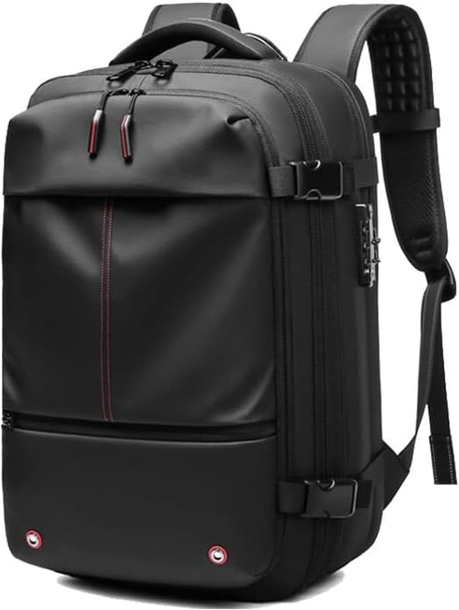 Expandable Compression Travel Backpack with Anti-Theft Lock & Wet Pocket