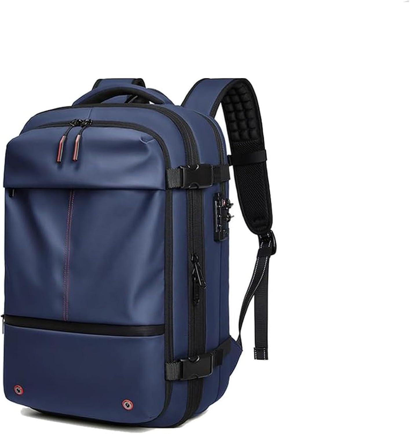 Expandable Compression Travel Backpack with Anti-Theft Lock & Wet Pocket