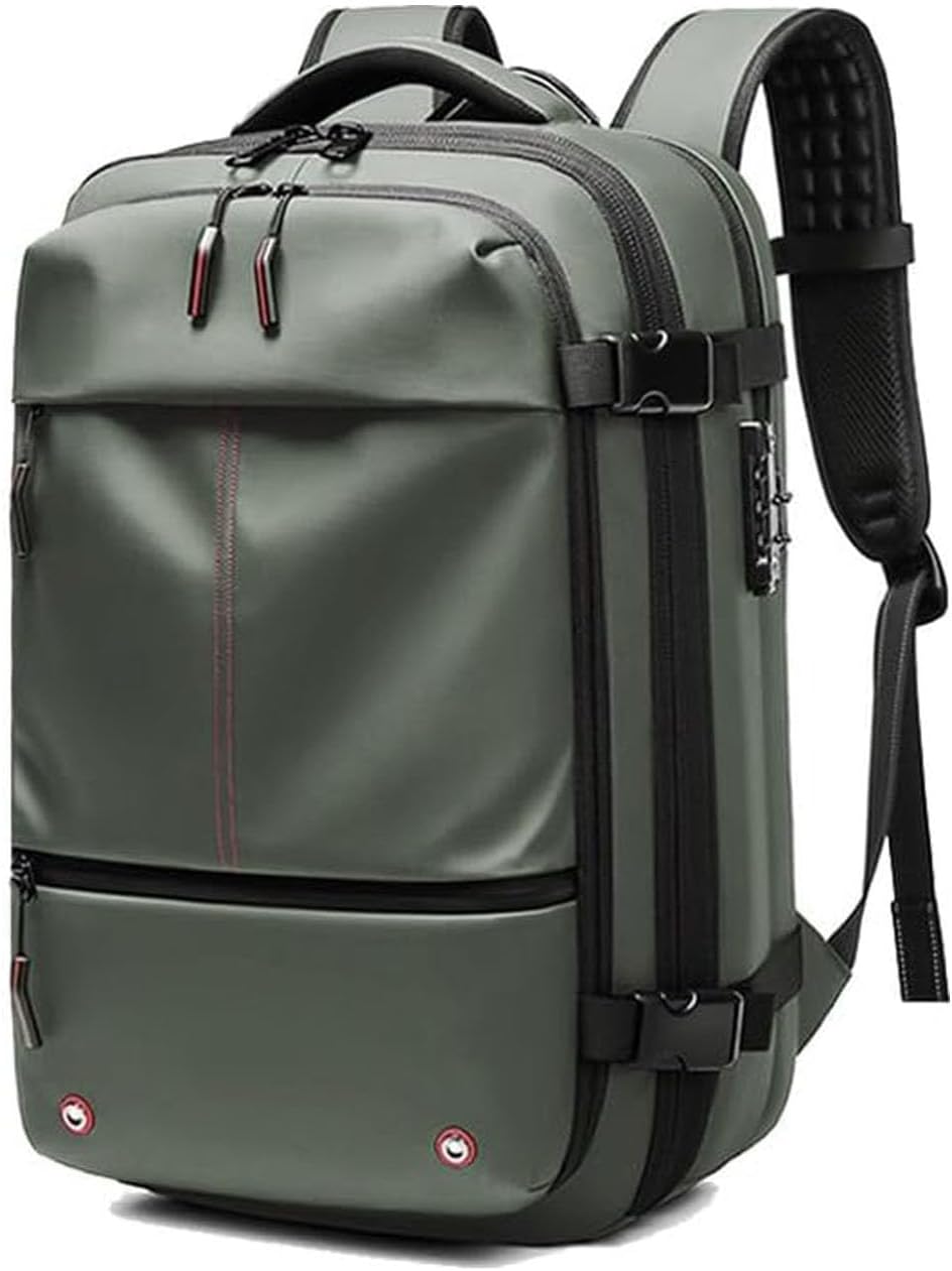 Expandable Compression Travel Backpack with Anti-Theft Lock & Wet Pocket