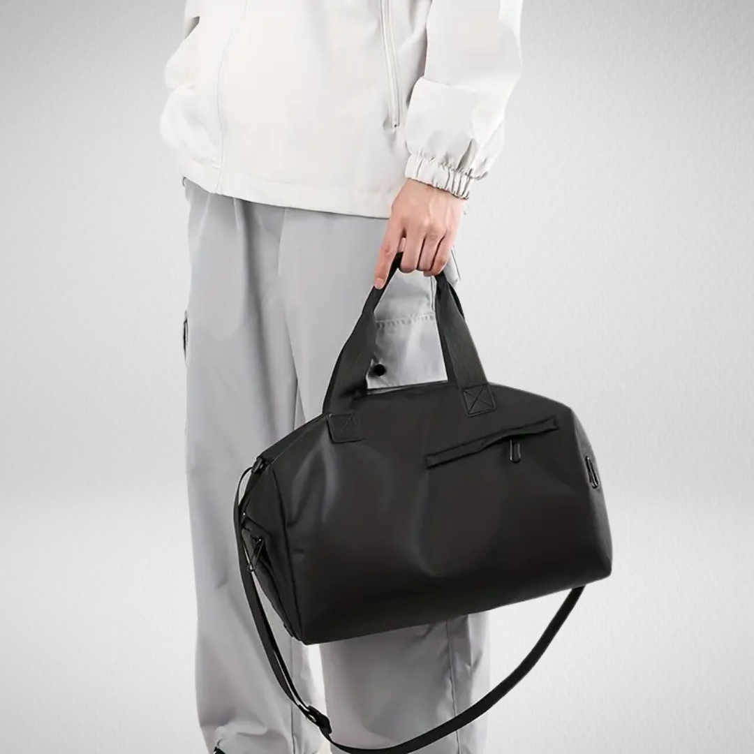 Waterproof Gym Travel Bag with Separate Shoe Section and Bottom Pocket