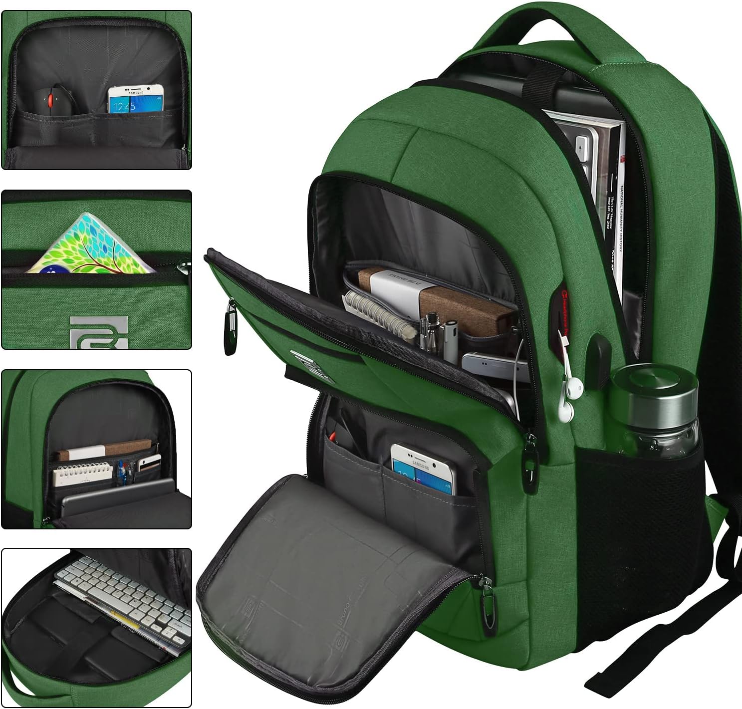 Anti-Theft Slim Laptop Backpack with USB Port for Secure Daily Travel