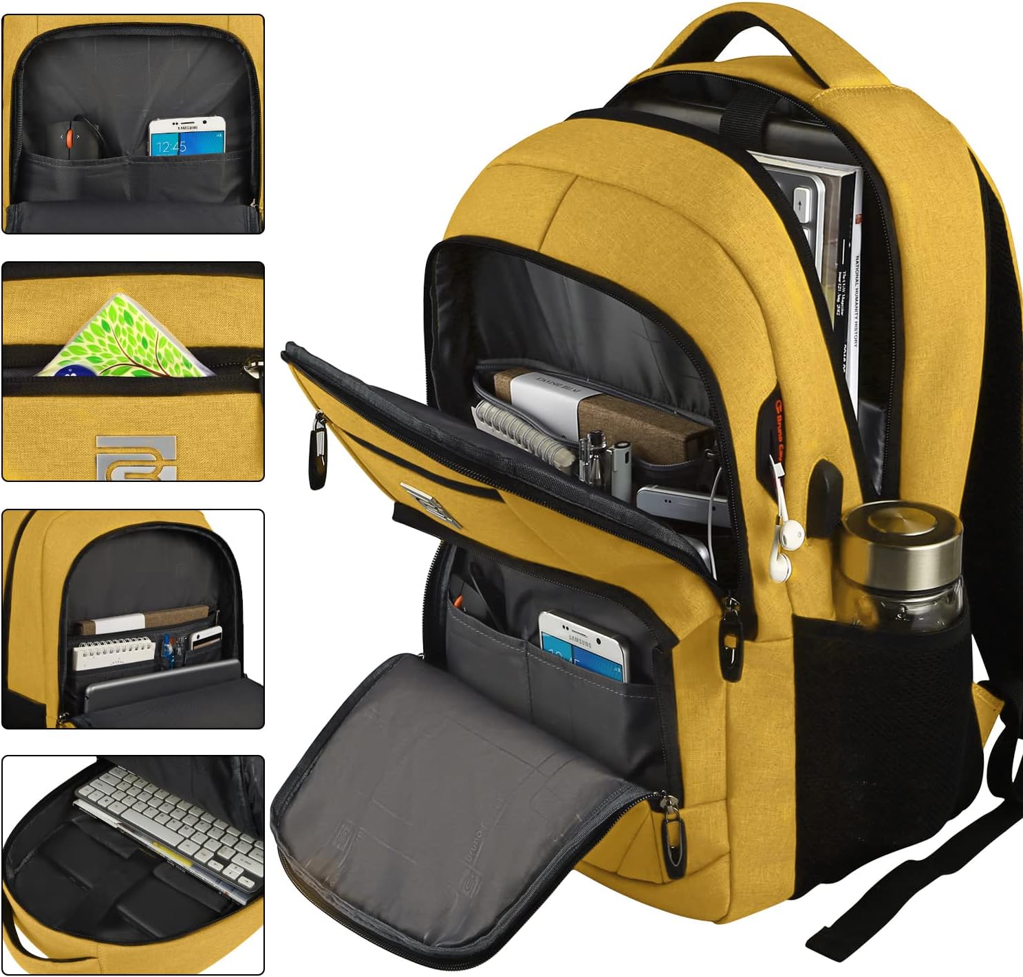 Anti-Theft Slim Laptop Backpack with USB Port for Secure Daily Travel