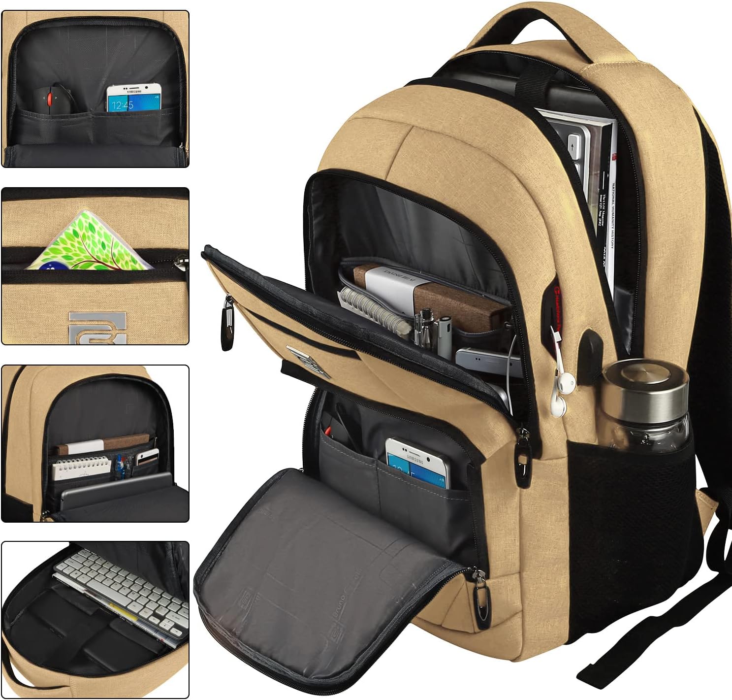 Anti-Theft Slim Laptop Backpack with USB Port for Secure Daily Travel