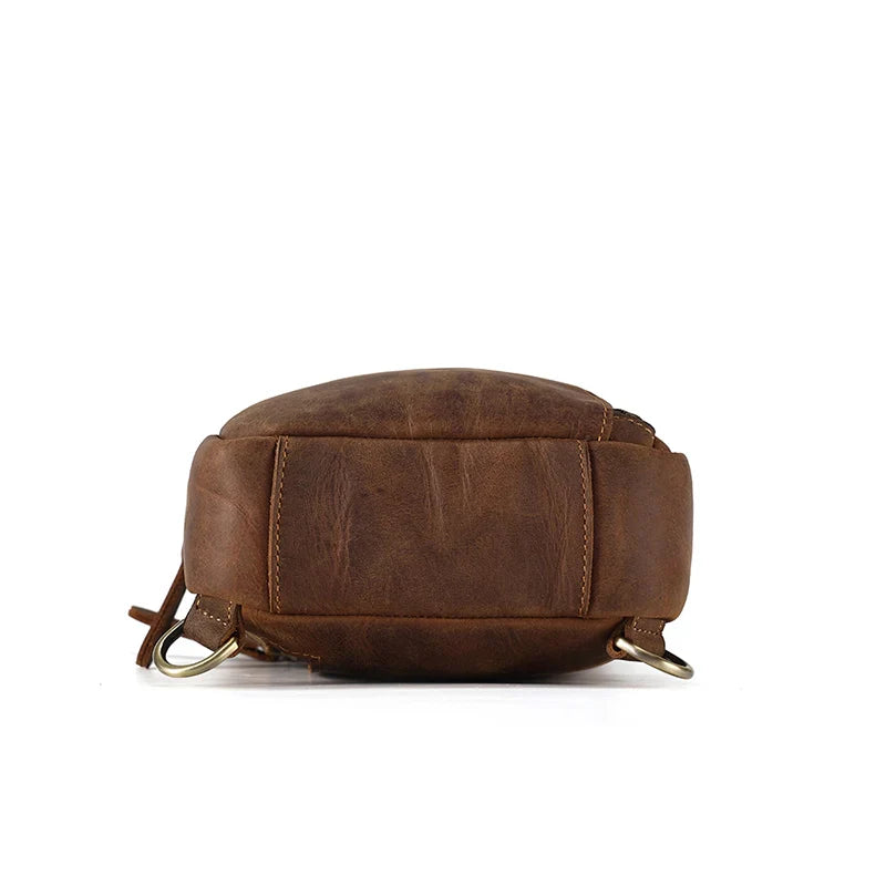 Olive | Men's Heritage Travel Leather Crossbody Bag