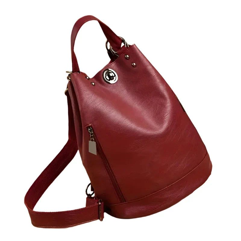 Aurora | Women's Vintage Convertible Vegan Leather Travel Backpack