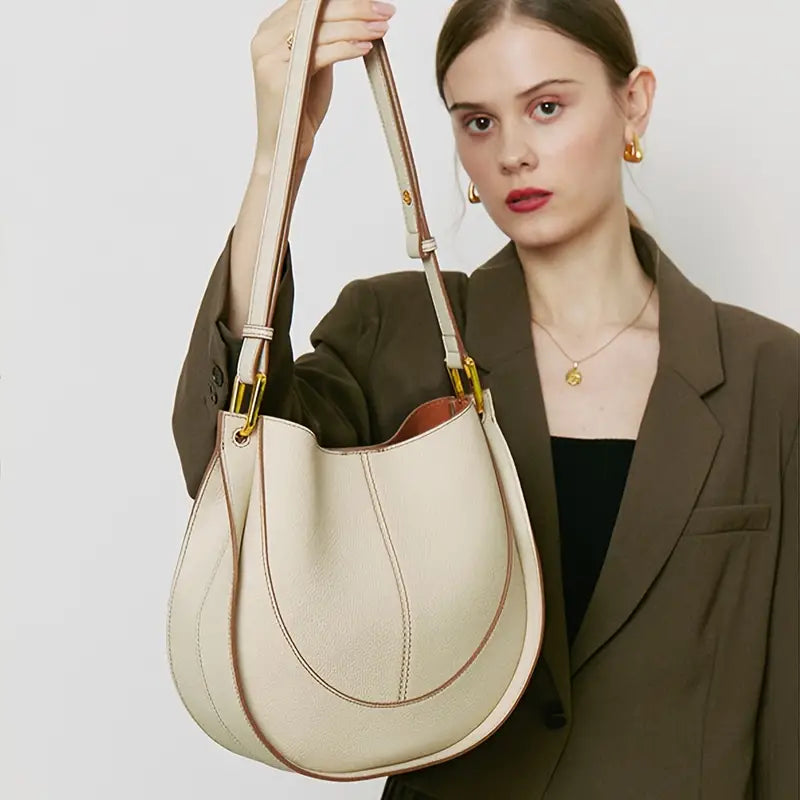 Clara | Women's Genuine Leather Crossbody Messenger Saddle Bag