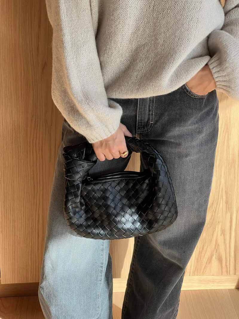 Women’s Mini Handbag Compact Woven Style With Top Handle