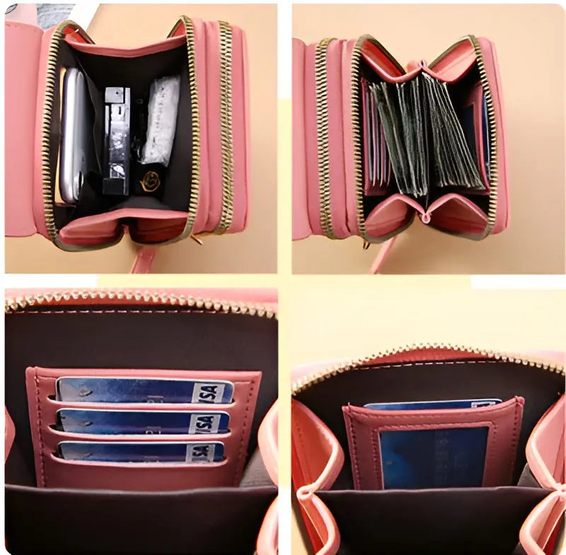 Compact Anti-Theft Shoulder Bag with RFID and Organised Storage