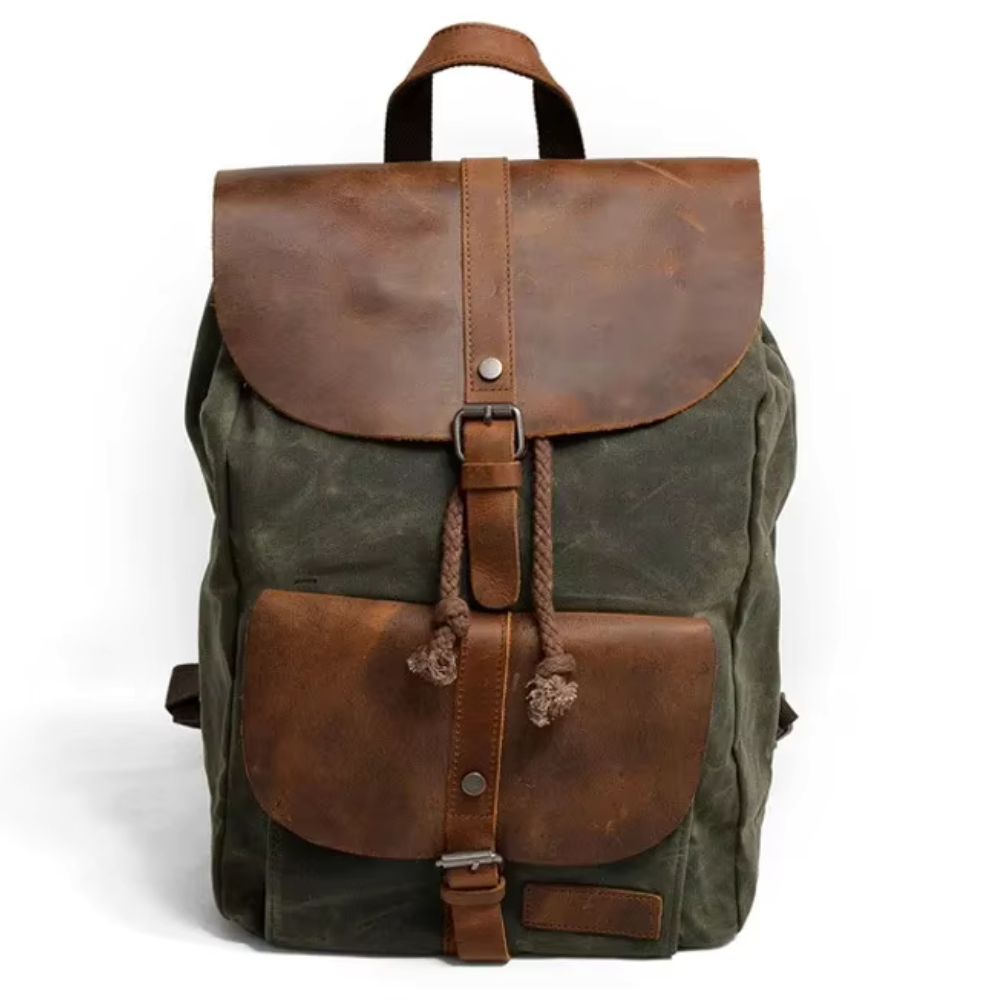 Liam | Waxed Canvas Laptop Travel Backpack