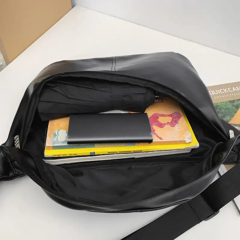 Mason | Men's Retro Leather Large Crossbody Chest Travel Bag