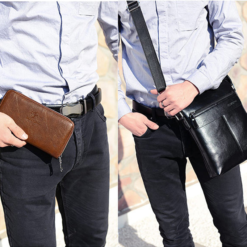 Maverick | Men's Classic Anti-Theft Leather Crossbody Bag