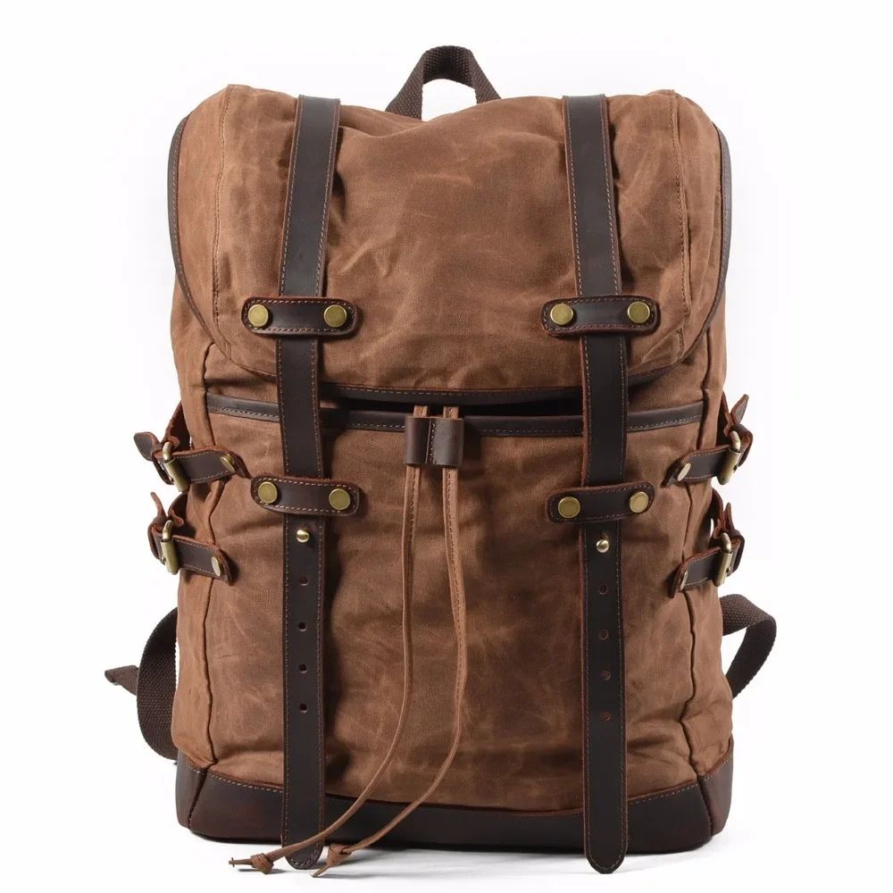 Juniper | Vintage Waxed Canvas Rucksack Travel Backpack