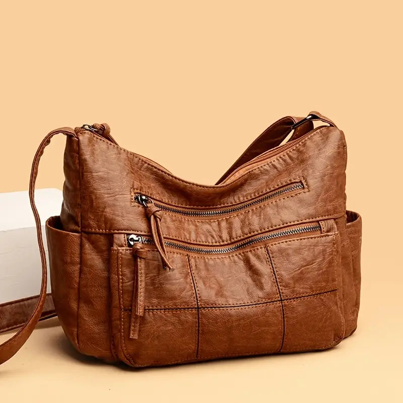 Ezra | Women's Vintage PU Leather Crossbody Messenger Travel Bag