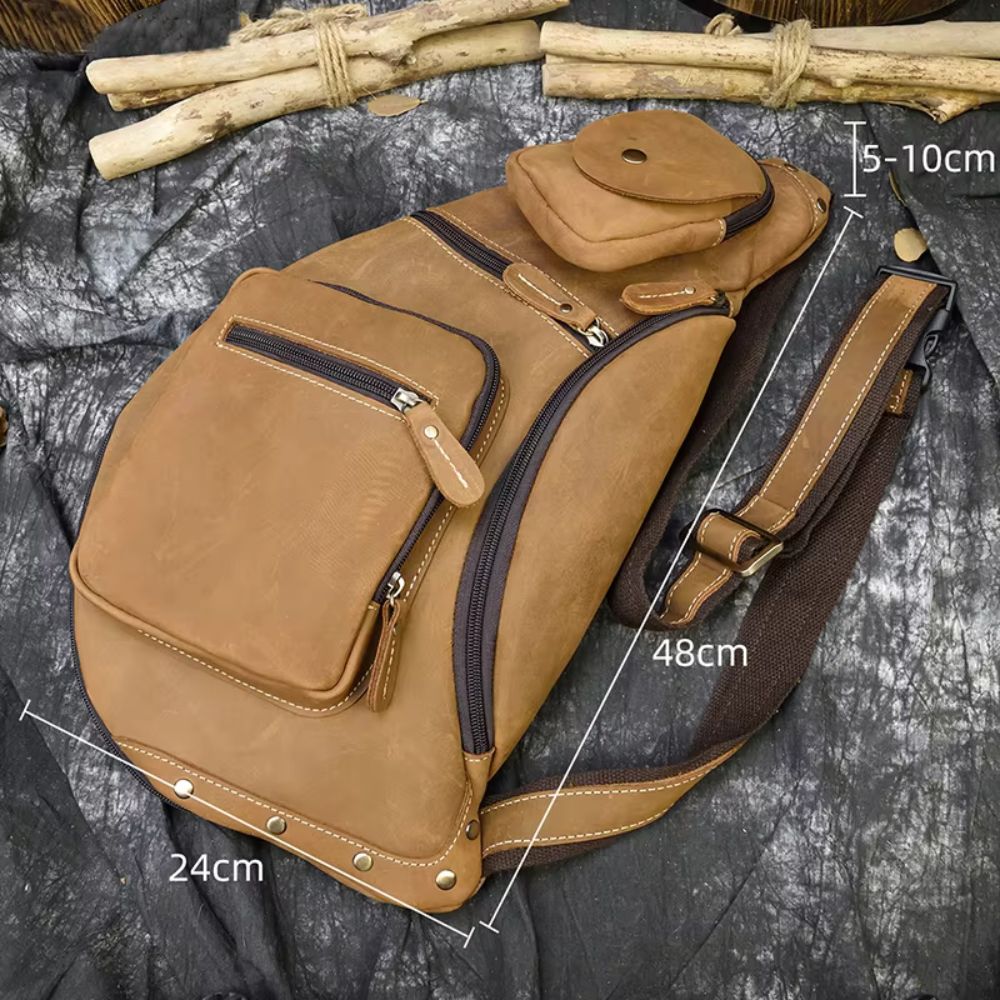 Theo | Men's Leather Travel Crossbody Bag