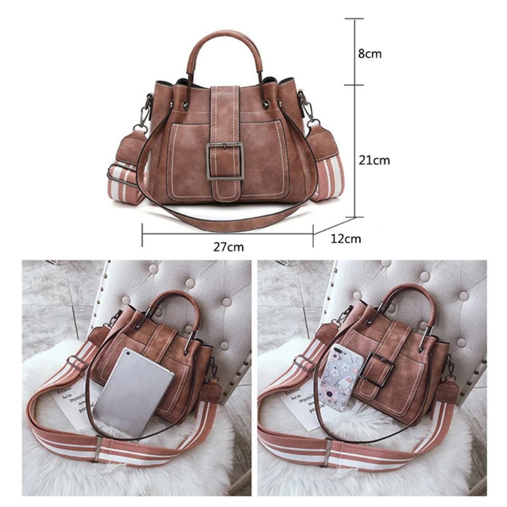 Amira | Women's Korean Vintage-Style Leather Crossbody Handbag