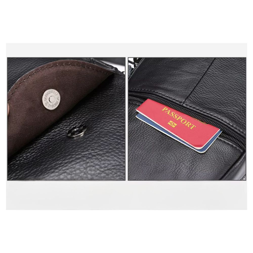 Stevie | Men's Leather Travel Crossbody Bag