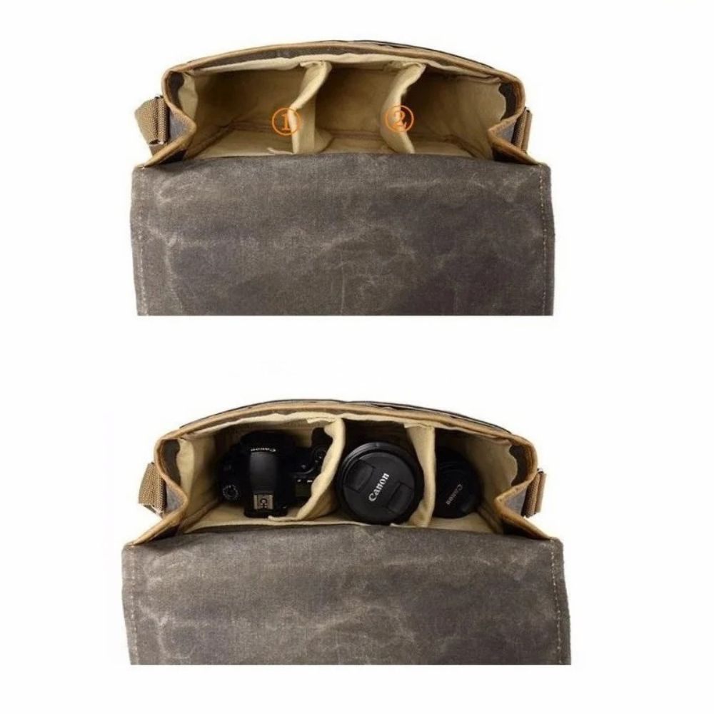 Noah | Men's Waxed Canvas Crossbody Camera Messenger Bag