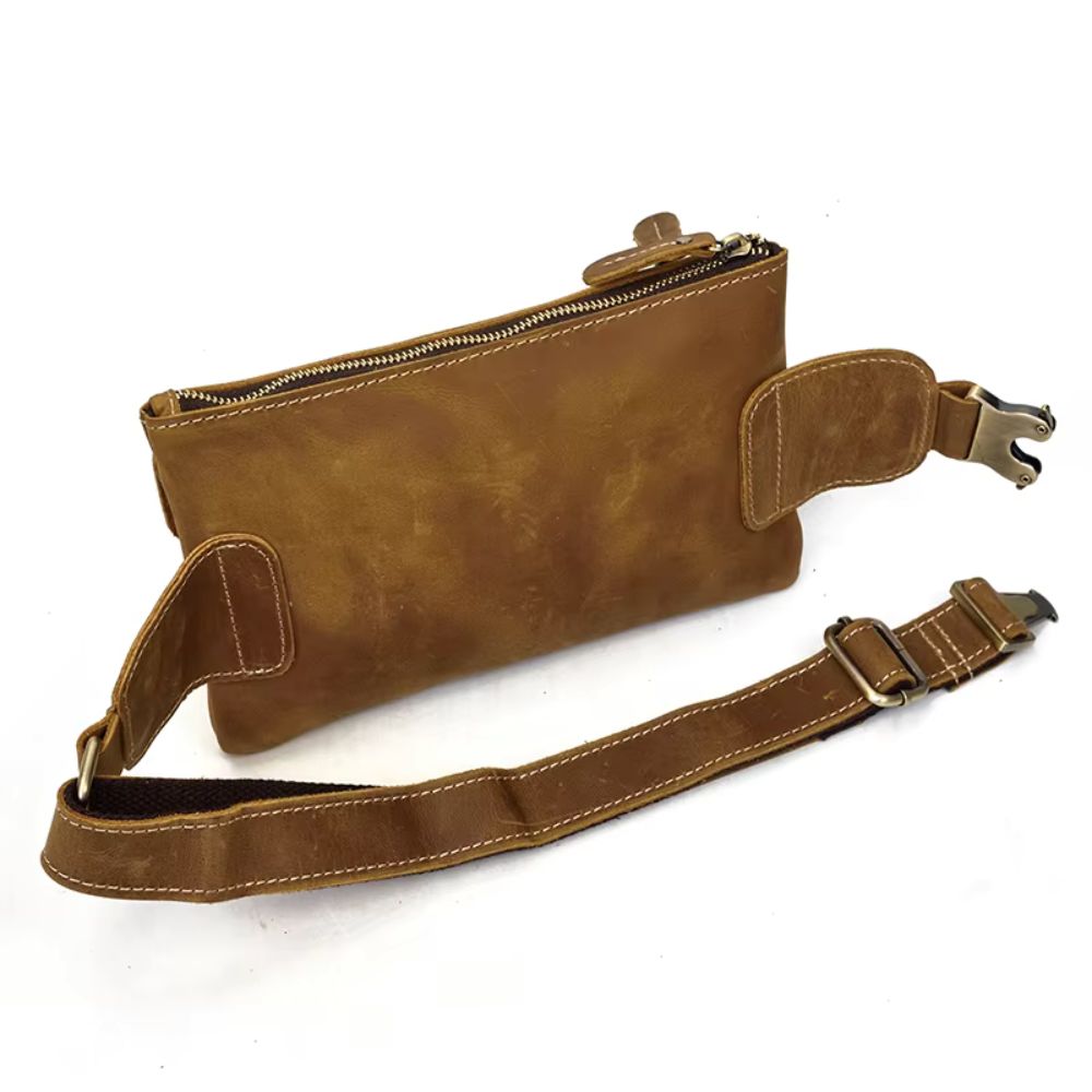Blake | Men's Vintage Leather Crossbody Bum Bag