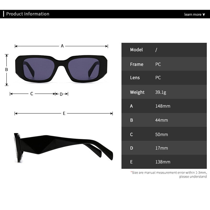 Luxury Brand Designer Small Frame Square Sunglasses Women Men Fashion Vintage Popular Travel Driving Sun Glasses Female Eyewear