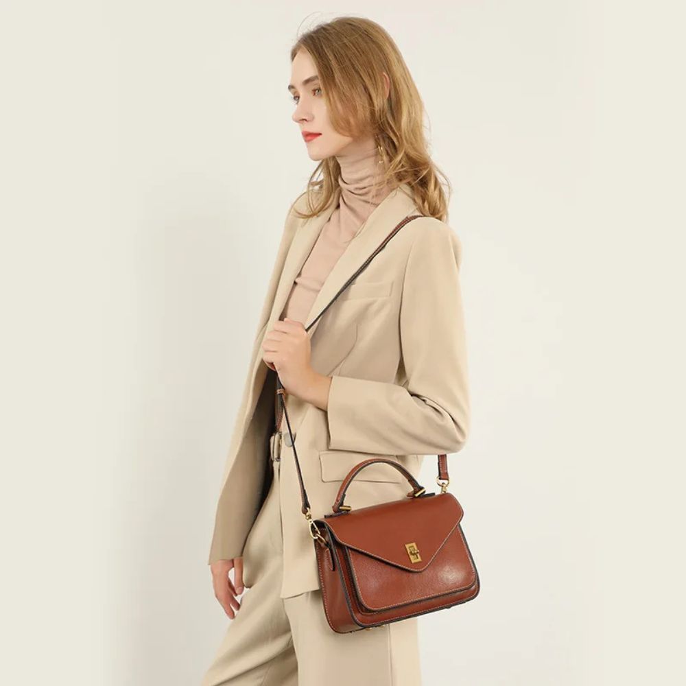Mariana | Women's Compact Leather Small Satchel Crossbody Handbag
