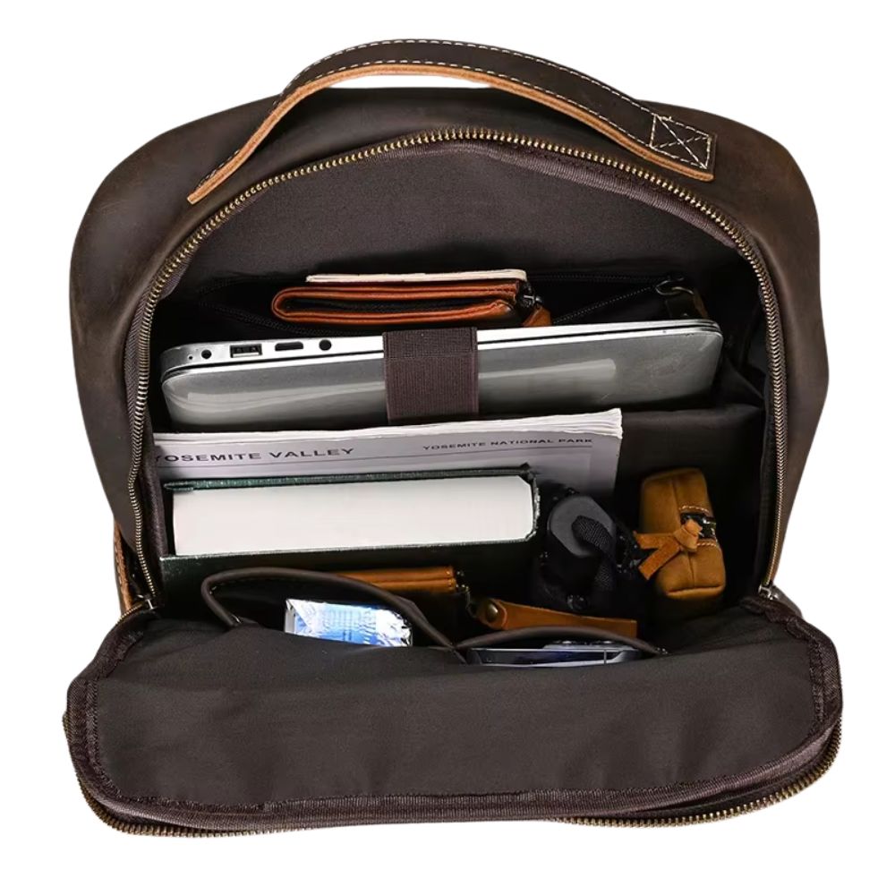 Grayson | Men's Vintage Leather Travel Laptop Backpack