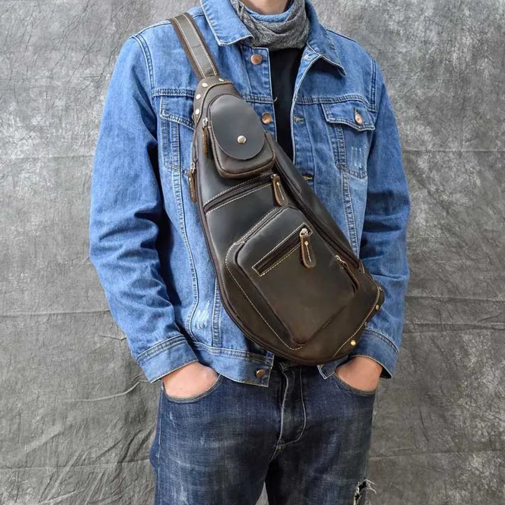 Theo | Men's Leather Travel Crossbody Bag
