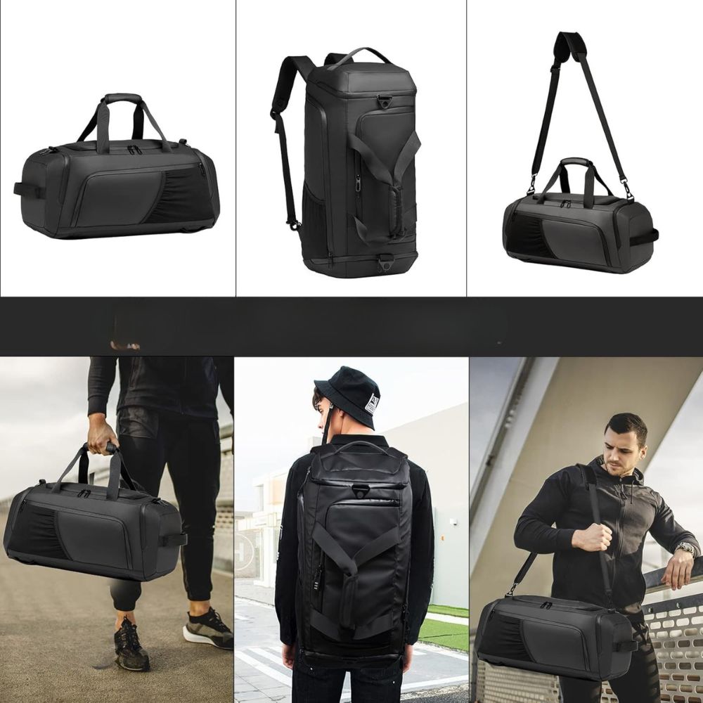 40L Unisex Waterproof Gym Sports Travel Duffle Backpack Bag