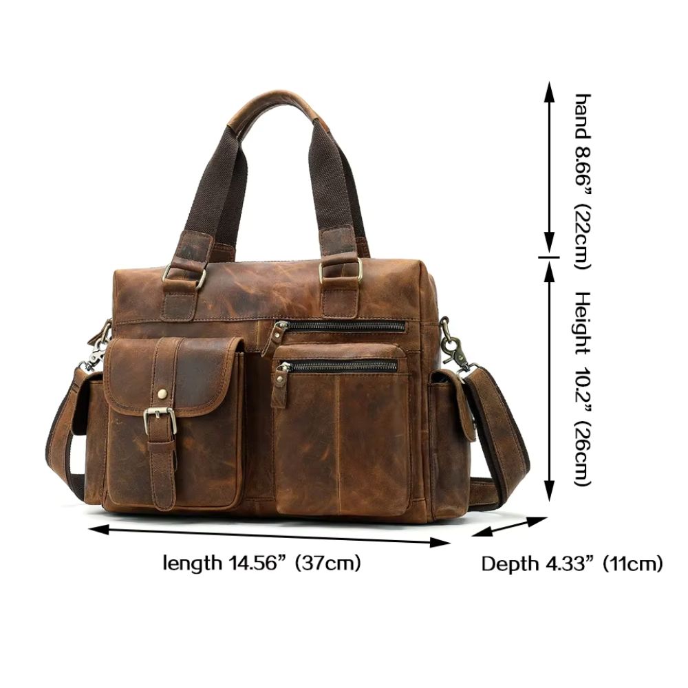 Daniel | Unisex Vintage Leather Travel Messenger Crossbody Bag