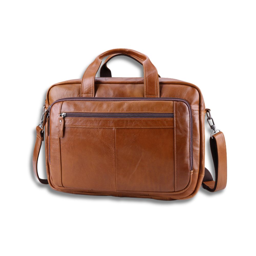 Marcus | Men's Leather Laptop Crossbody Messenger Bag