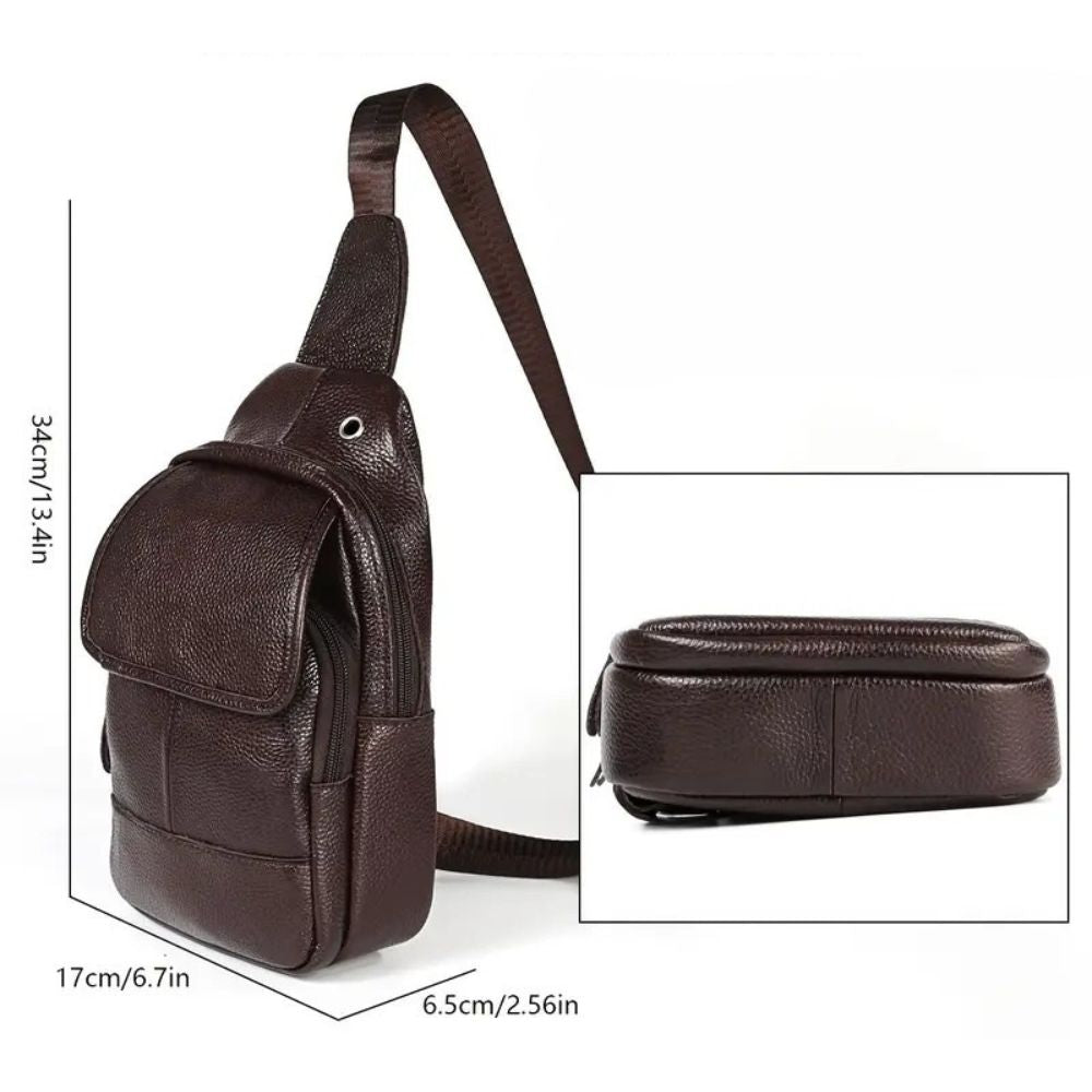 Mckenzie | Men's Leather Luxury Crossbody Travel Bag