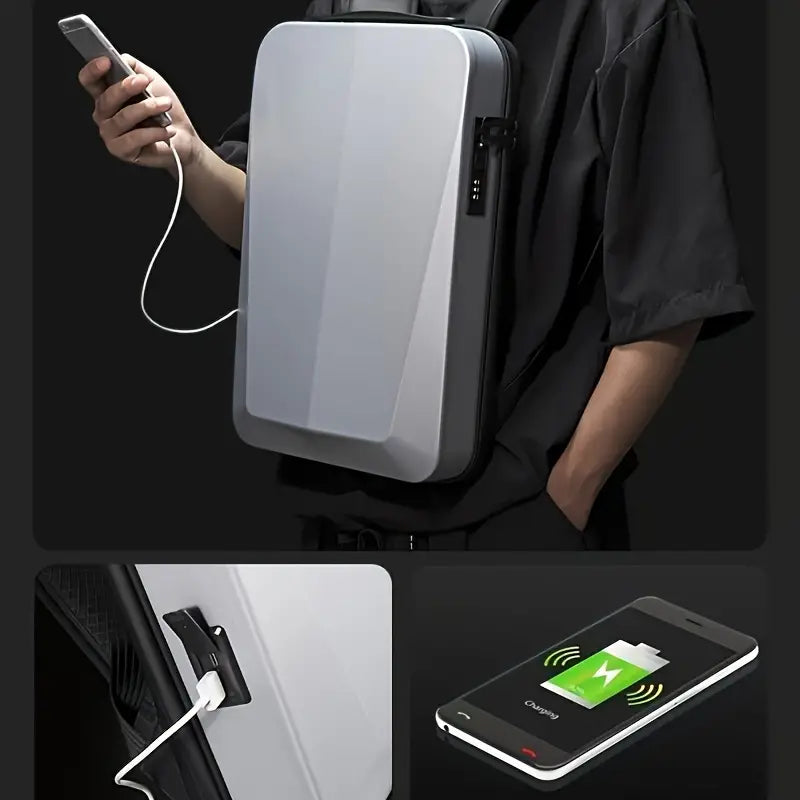 Liam | Men's Ultra-thin Hard Case Business Travel Laptop Anti-theft Backpack
