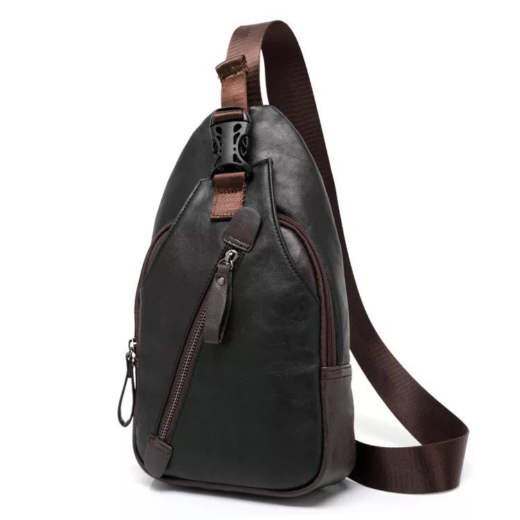 Men's Vintage Leather Crossbody Bag