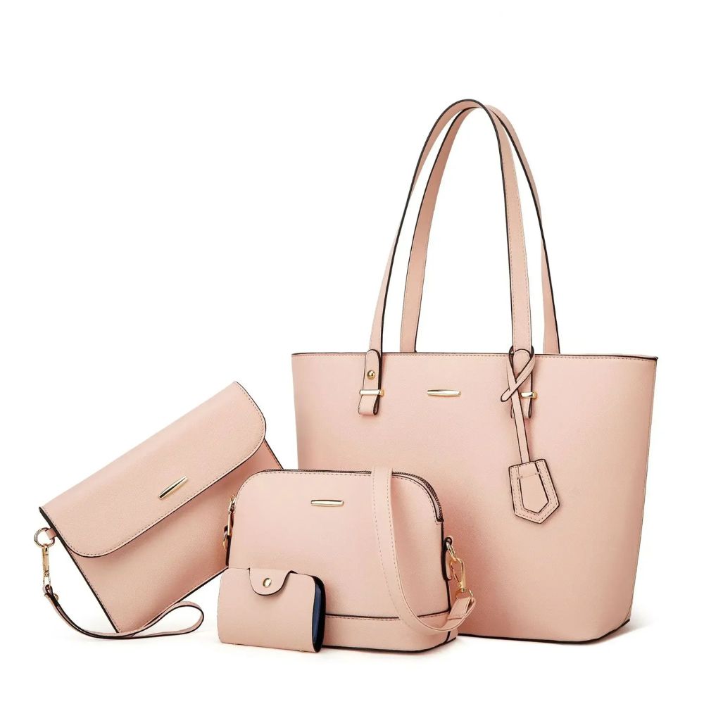 Aria | 4-Piece Women's Classic PU Leather Crossbody Handbag Set