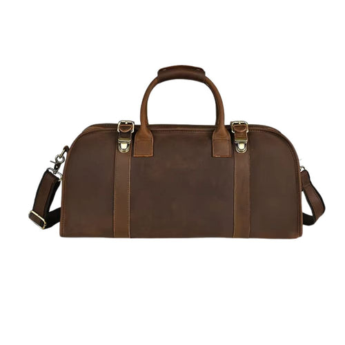Callum | Men's Vintage Leather Large Capacity Weekender Travel Duffle Bag