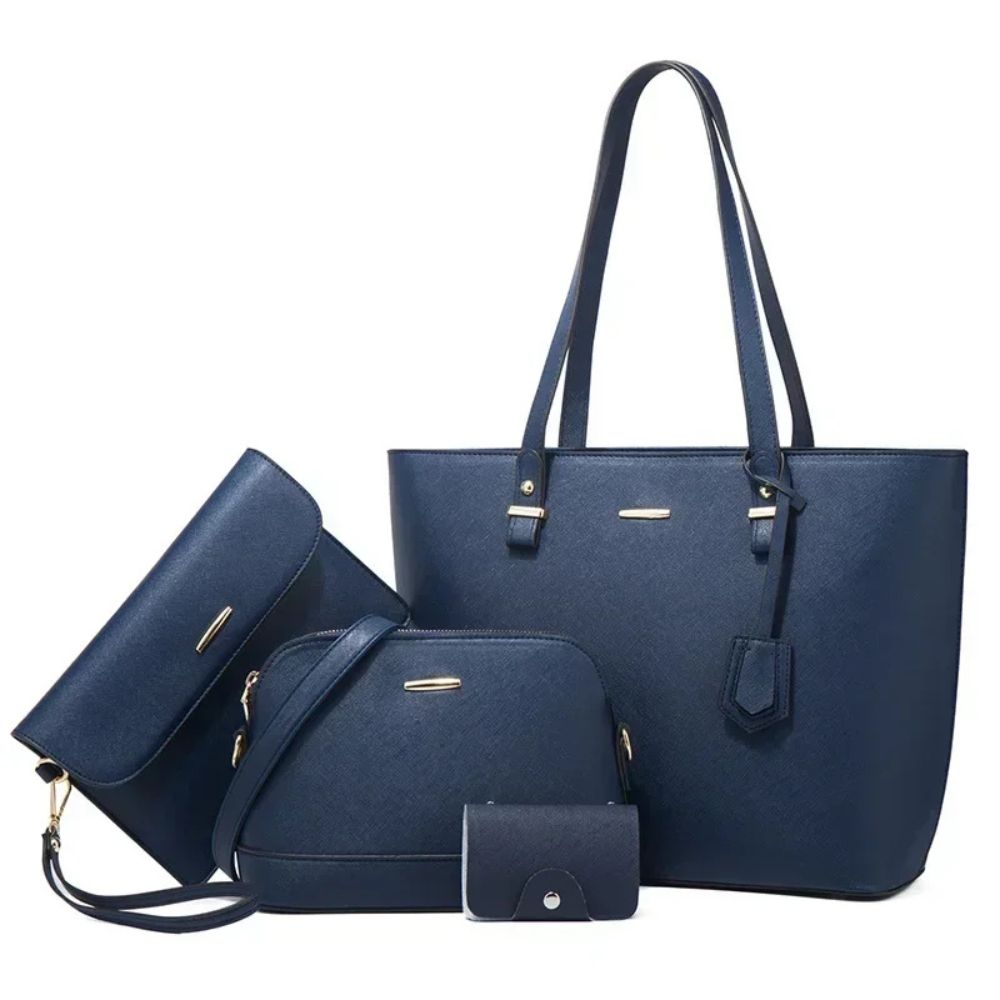 Aria | 4-Piece Women's Classic PU Leather Crossbody Handbag Set